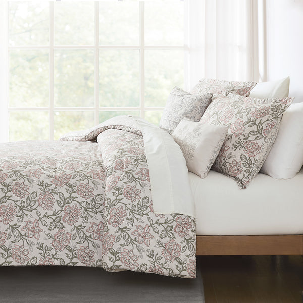 Lush Décor Zara Floral Block Reversible Comforter 5Pc Set