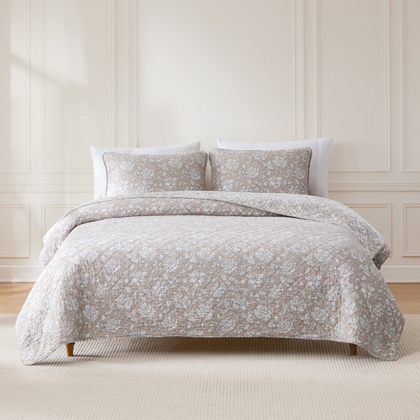 lush décor Zara Floral Block Reversible Cotton Quilt Set