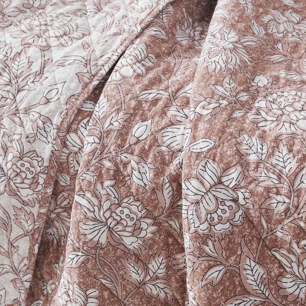 Lush Décor Zara Floral Block Reversible Cotton Throw Blanket