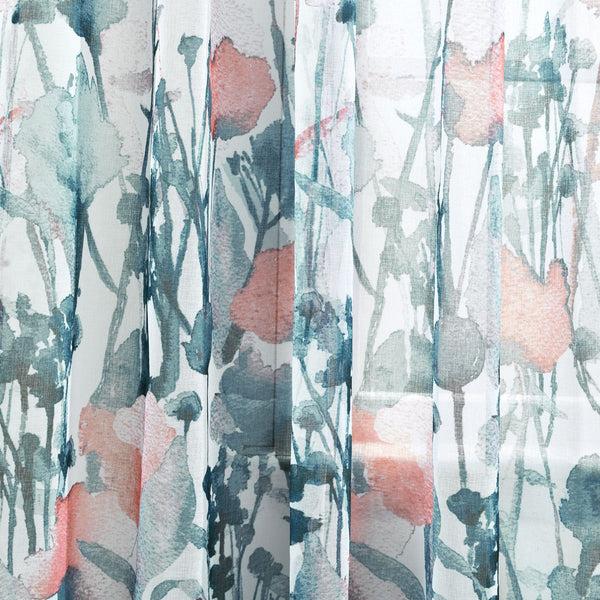 Lush Décor Zuri Flora Sheer Window Curtain Panel Set