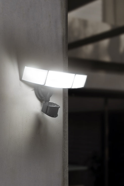 Lutec 8 PACKS LUTEC-LED Security Lights With Motion Sensor 6300LM 5000K 72W With 3 Adjustable Heads LED Motion Sensor Light Dusk To Dawn Black