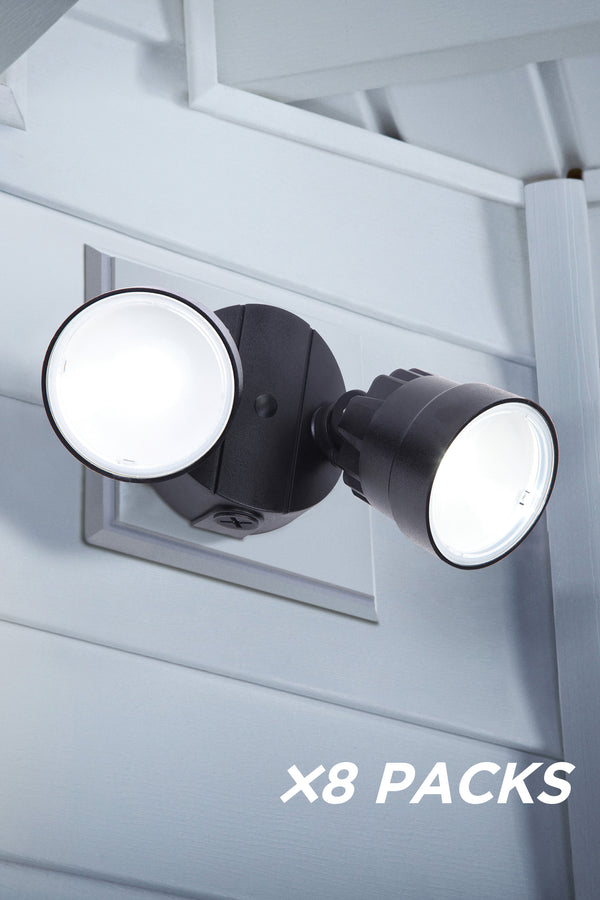 Lutec 8 PACKS LUTEC-Shrimp 1130 LM 5200K 13.5W Switch Control LED Dual-Head Floodlight