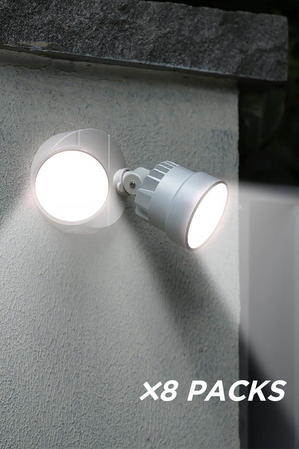 Lutec 8 PACKS LUTEC-Shrimp 1130LM 5200K 13.5W Switched Control LED Dual-Head Floodlight