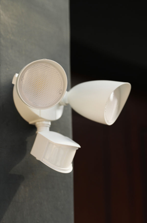 Lutec 8 Packs LUTEC-Shrimp 2500LM 5000K 32W LED Motion Sensor D2D Dual-Head Floodlight White
