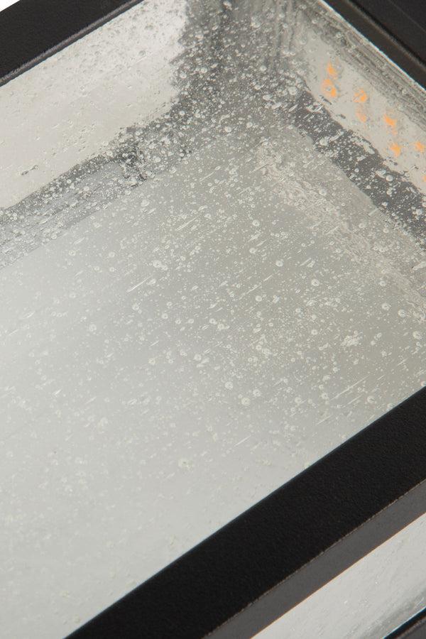 Lutec LUTEC-2 Packs LED Wall Light With Seeded Glass 1000LM 3000K 11.4W Dusk To Dawn Indoor/Outdoor Black