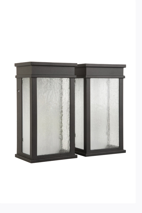 lutec LUTEC-2 Packs LED Wall Light with Seeded Glass 1000LM 3000K 11.4W Dusk to Dawn Indoor/Outdoor Black lutec LUTEC-2 Packs LED Wall Light with Seeded Glass 1000LM 3000K 11.4W Dusk to Dawn Indoor/Outdoor Black