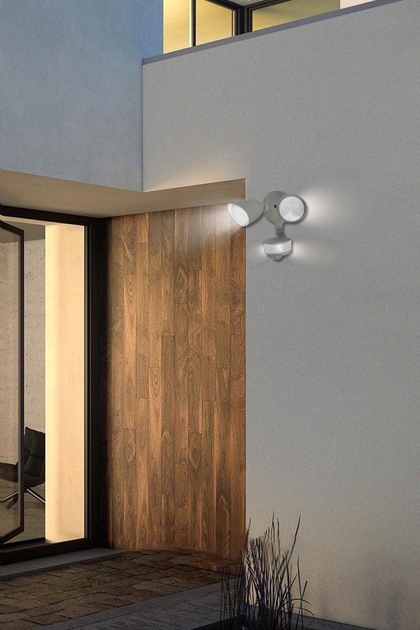 Lutec LUTEC 34W 3000 Lumen Motion Sensor Outdoor Lights 5000K Daylight IP65 Waterproof Flood Lights Outdoor With Night Light Dusk To Dawn Motion Detector Security Lights For Outside Garage Yard-White