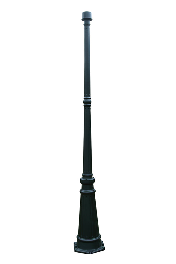 lutec LUTEC-6 ft. Black Outdoor Aluminum Post Post only (Head not included)