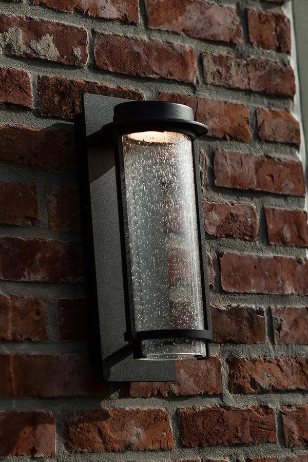 Lutec LUTEC-AQUARIUS ANTIQUE LED Outdoor Wall Light With Seeded Glass Surround 16W 600LM 3000K