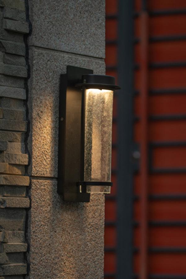 lutec LUTEC-AQUARIUS ANTIQUE LED Outdoor Wall Light With Seeded Glass Surround 16W 600LM 3000K