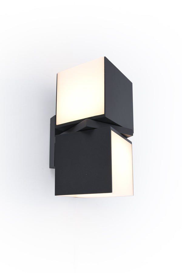 Lutec LUTEC-CUBA LED Outdoor Up & Down 350°Rotational Wall Sconce 23W 1100LM 3000K Black