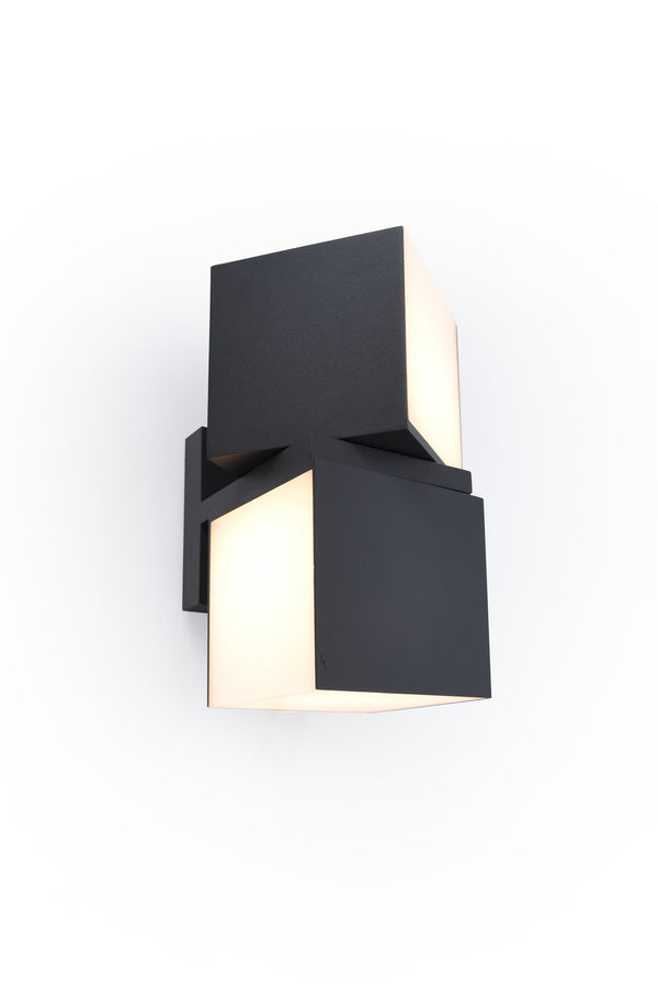 Lutec LUTEC-CUBA LED Outdoor Up & Down 350°Rotational Wall Sconce 23W 1100LM 3000K Black