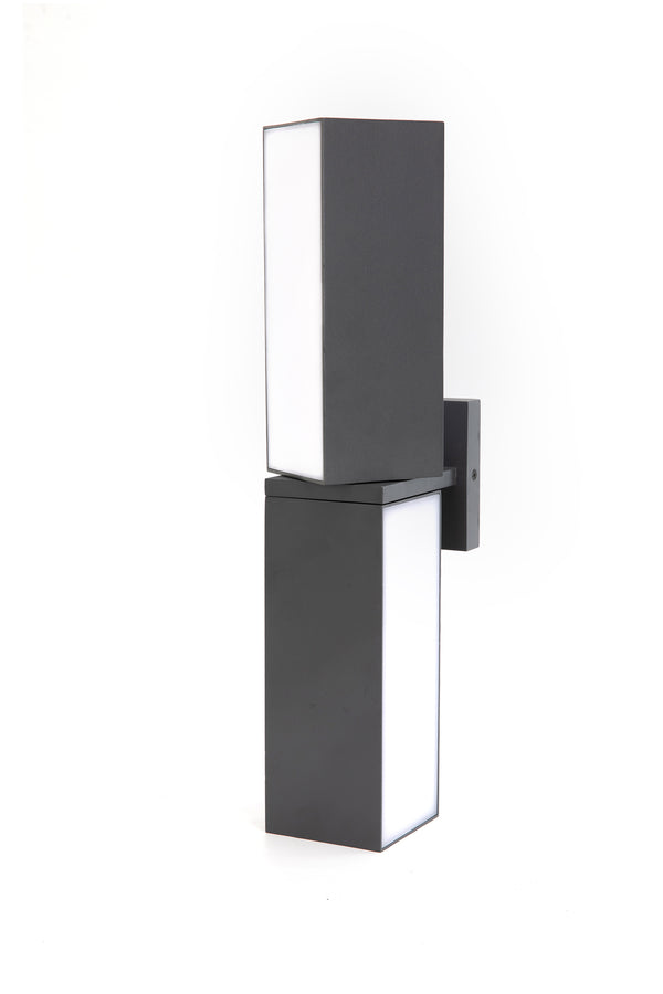 Lutec LUTEC-CUBA LED Outdoor Up & Down 350°Rotational Wall Sconce 27W 3000K 2000LM Grey
