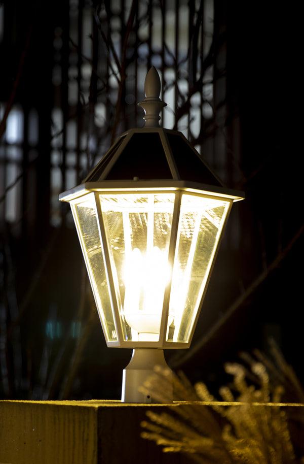 Lutec LUTEC- Die-Cast Aluminum LED Outdoor Solar Powered Post Light Head Only 300LM 2700K White (Base Not Included)