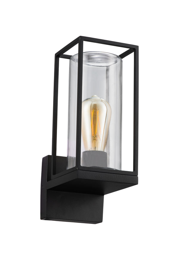 Lutec LUTEC-FLAIR (Up) LED Outdoor Geometric Wall Light With Clear Glass Surround