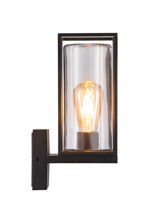 Lutec LUTEC-FLAIR (Up) LED Outdoor Geometric Wall Light With Clear Glass Surround