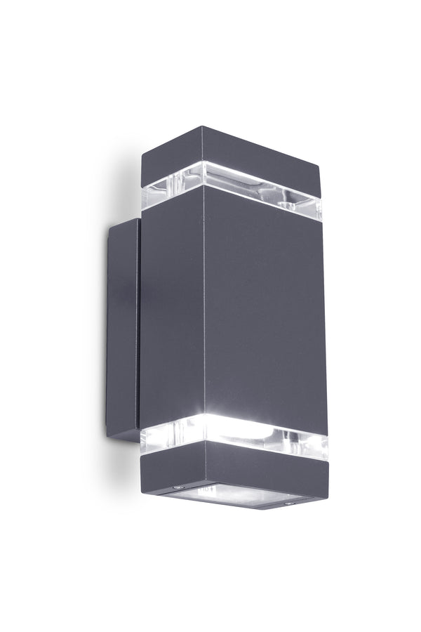 Lutec LUTEC-FOCUS Square LED Outdoor Up & Down Wall Sconces 2*GU10 2*5Watt 650LM 2700K