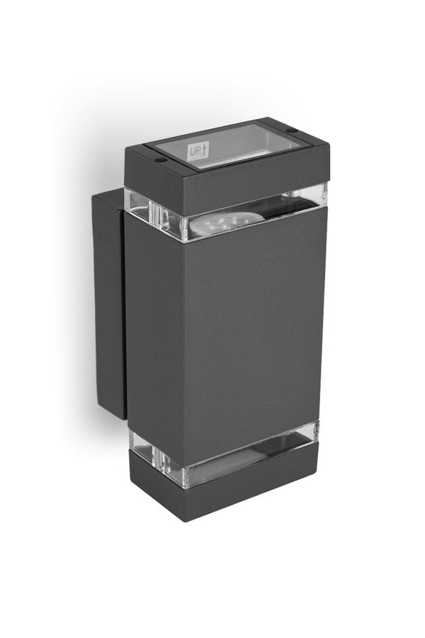Lutec LUTEC-FOCUS Square LED Outdoor Up & Down Wall Sconces 2*GU10 2*5Watt 650LM 2700K