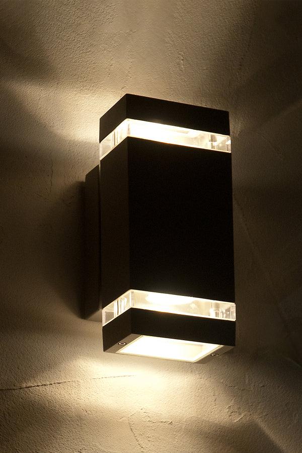 lutec LUTEC-FOCUS Square LED Outdoor Up & Down Wall Sconces 2*GU10 2*5Watt 650LM 2700K