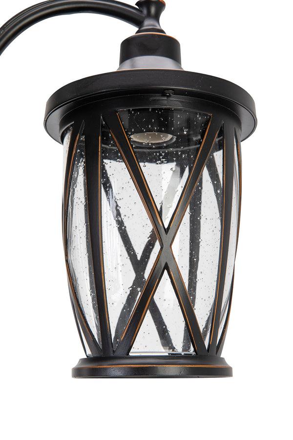 Lutec LUTEC-Garden Light 3-Head Die-Cast Aluminum LED Outdoor Hard Wired Street Light (Head & Pole) Bronze