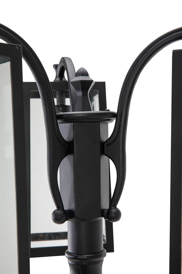 Lutec LUTEC-HIGH POST 3-Head Die-Cast Aluminum LED Outdoor Hard Wired Street Light (Head & Pole) Black