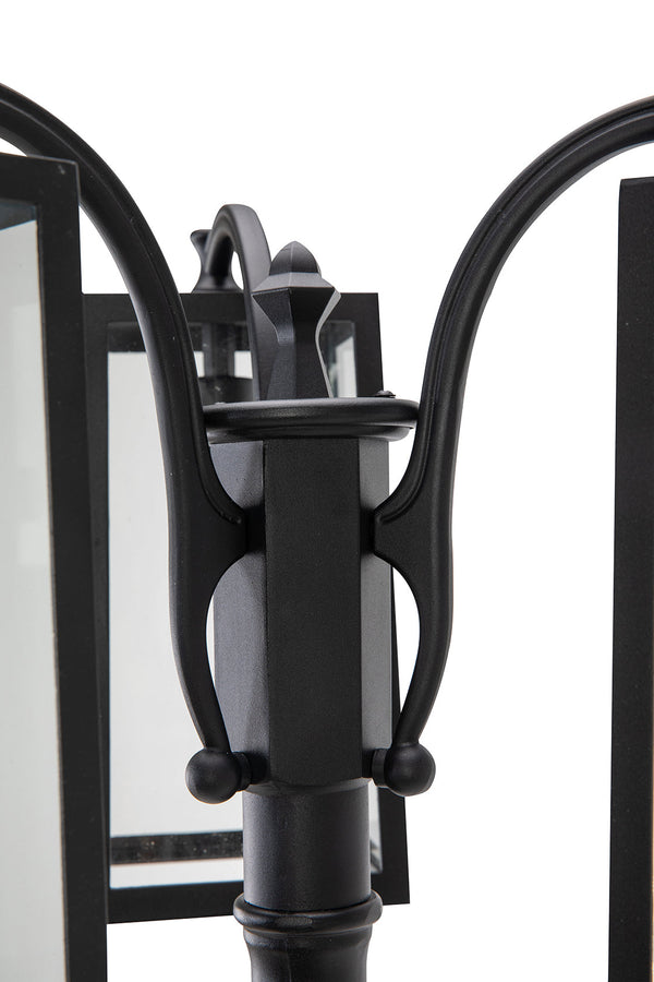 Lutec LUTEC-HIGH POST 3-Head Die-Cast Aluminum LED Outdoor Hard Wired Street Light (Head & Pole) Black