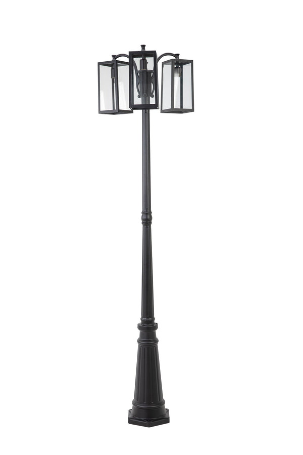 lutec LUTEC-HIGH POST 3-Head Die-Cast Aluminum LED Outdoor Hard Wired Street Light (Head & Pole) Black lutec LUTEC-HIGH POST 3-Head Die-Cast Aluminum LED Outdoor Hard Wired Street Light (Head & Pole) Black