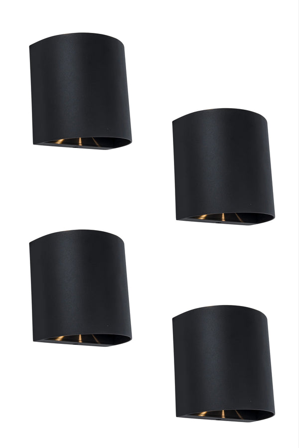 Lutec LUTEC-LED Up & Down Adjustable Wall Lights Anti-Rust Aluminium Modern Outdoor Indoor Wall Sconce 10W 400LM 3000K Warm White Exterior Light IP65 Waterproof For Porch Patio Garage-Black