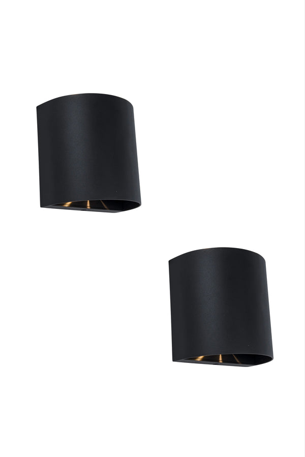 lutec LUTEC-LED Up & Down Adjustable Wall Lights Anti-Rust Aluminium Modern Outdoor Indoor Wall Sconce 10W 400LM 3000K Warm White Exterior Light IP65 Waterproof for Porch Patio Garage-Black