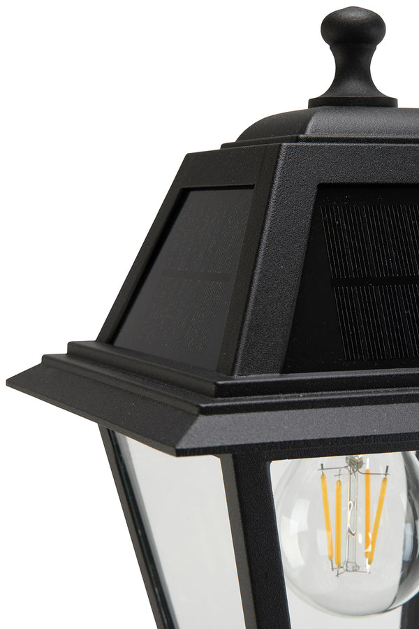Lutec LUTEC- One-Trapezoid-Head Die-Cast Aluminum LED Outdoor Solar Street Light (Only Head) Dusk To Dawn. Black(Bulbs Included)