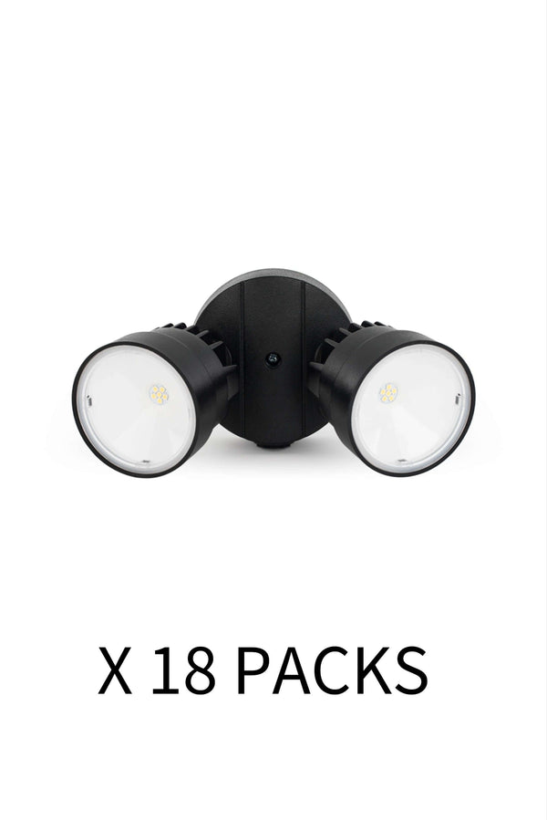 lutec LUTEC-Shrimp 1130 LM 5200K 13.5W Switch Control LED Dual-Head Floodlight 18 Packs