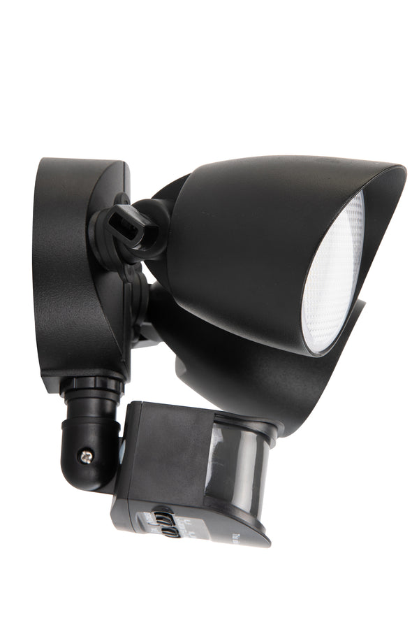 Lutec LUTEC-Shrimp 2500LM 5000K 32W LED Motion Sensor D2D Dual-Head Floodlight Black