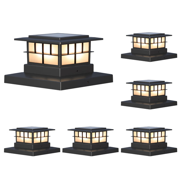 lutec LUTEC Solar Post Cap Lights IP65 Waterproof Solar Fence Post Lights for 4x4 5x5 6x6 Wooden/Vinyl Posts Warm White 3000K LED Solar Powered Lighting Decor for Yard Garden Patio Deck lutec LUTEC Solar Post Cap Lights IP65 Waterproof Solar Fence Post Lights for 4x4 5x5 6x6 Wooden/Vinyl Posts Warm White 3000K LED Solar Powered Lighting Decor for Yard Garden Patio Deck
