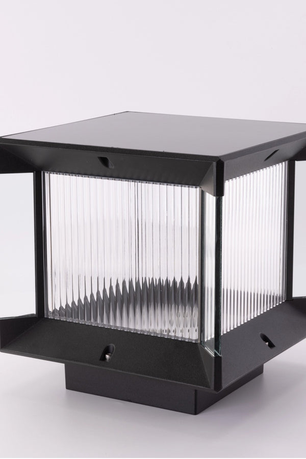 lutec LUTEC Solar Post Lights Outdoor Dusk to Dawn Solar Lamp Post Light with Remote Control Waterproof RGB Color Changing Post Light Solar Powered Column Lights Pillar Lights for Outside Flat Surface