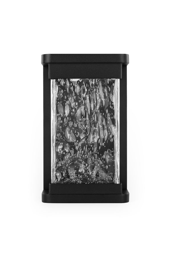 Lutec LUTEC-STARRY LED Outdoor Wall Sconce With Seeded Glass Surround 16.5W 795LM 3000K Black