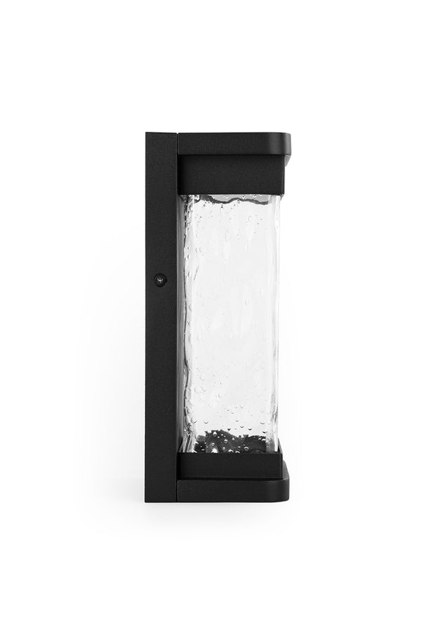 Lutec LUTEC-STARRY LED Outdoor Wall Sconce With Seeded Glass Surround 16.5W 795LM 3000K Black