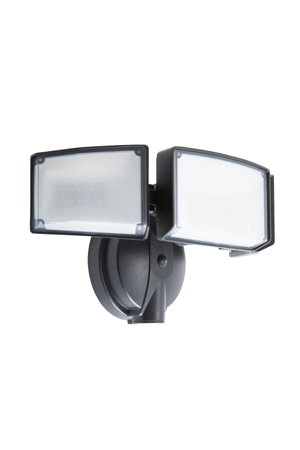 Lutec LUTEC-Switch Controlled Exterior Outdoor Security Light 5200LM 5000K 55W With 3 Adjustable Heads LED Flood Light Black