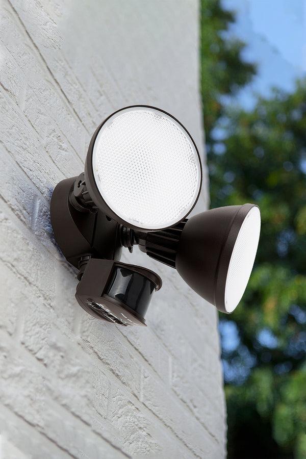 Lutec LUTEC-URSA 3200LM 4000K 13.5W LED 180° Motion Activated D2D Dual-Head Floodlight