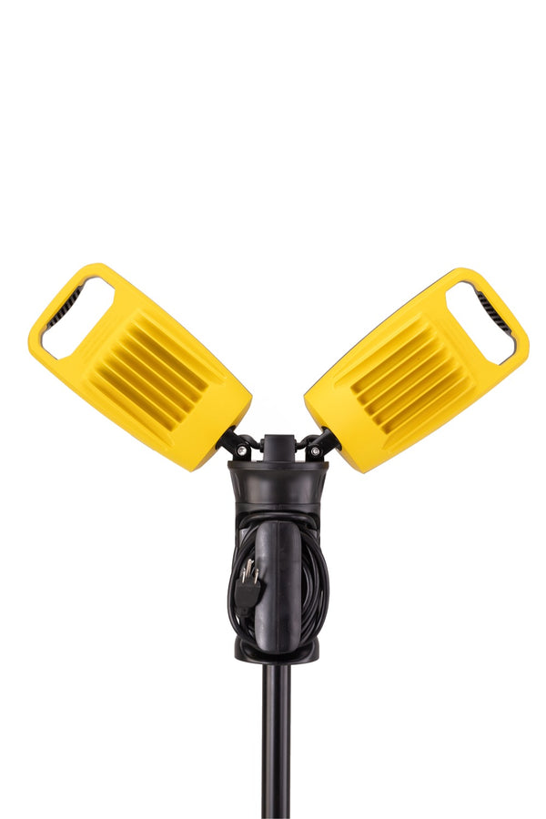 Lutec LUTEC Work Light With Stand 10000 Lumen Dual-Head LED Work Light With Telescoping Tripod Portable Corded LED Job Site Lighting 5000K 100W Indoor Outdoor Lighting