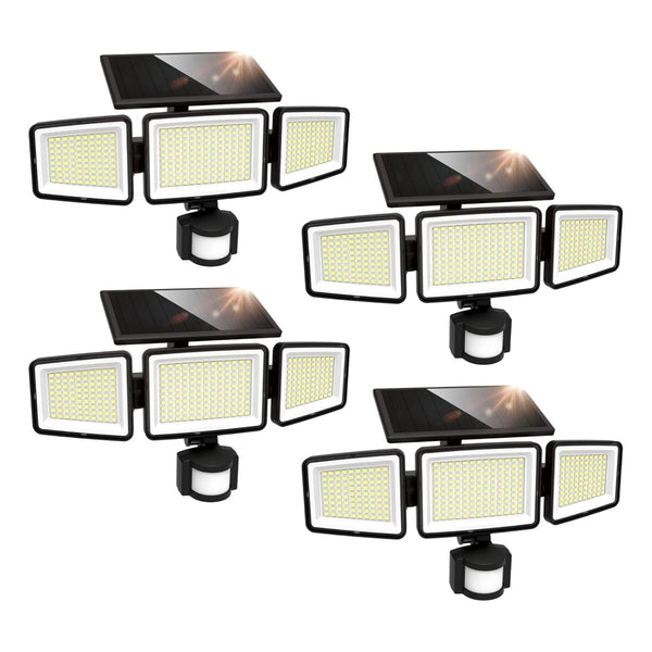 lutec UME Solar Outdoor Lights 302 LED 3000LM IP65 Waterproof Motion Sensor Outdoor Lights 3 Heads Solar Security Flood Lights 270 Wide Lighting Angle with 3 Modes for Garden Patio Yard lutec UME Solar Outdoor Lights 302 LED 3000LM IP65 Waterproof Motion Sensor Outdoor Lights 3 Heads Solar Security Flood Lights 270 Wide Lighting Angle with 3 Modes for Garden Patio Yard