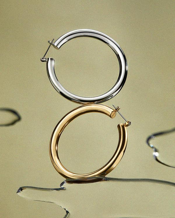 Luv Aj Amalfi Tube Hoops- Gold