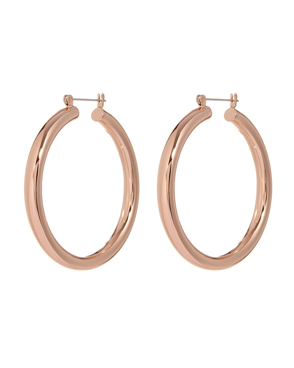 luv aj Amalfi Tube Hoops- Rose Gold