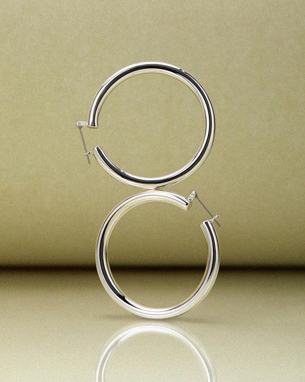 Luv Aj Amalfi Tube Hoops- Silver