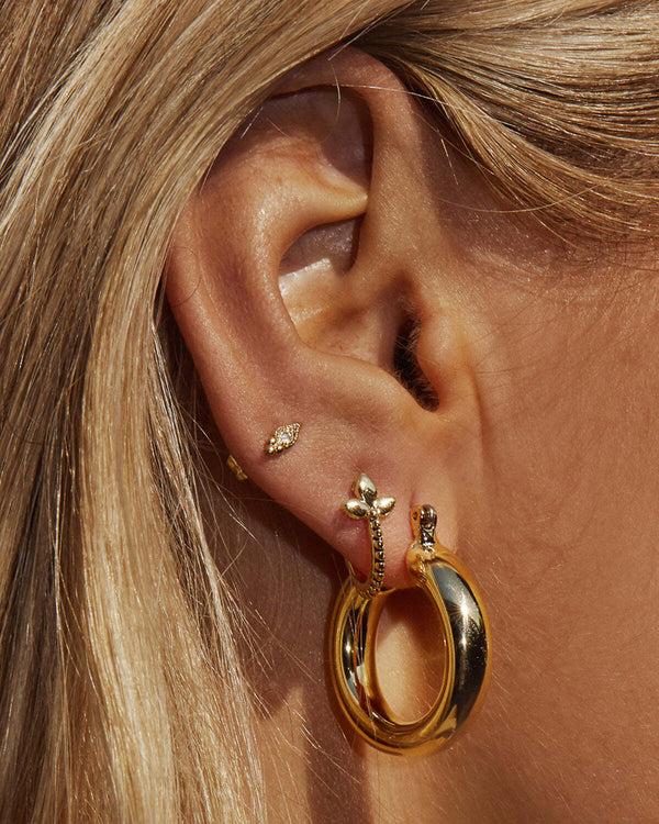 luv Aj Baby Amalfi Tube Hoops- Gold