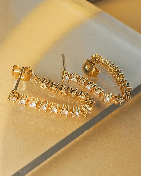 Luv Aj Ballier Chain Studs- Gold