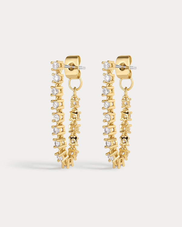 luv aj Ballier Chain Studs- Gold