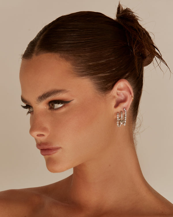 Luv Aj Ballier Chain Studs- Silver