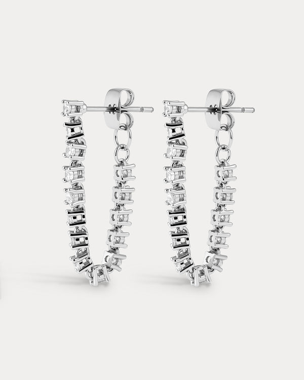 luv aj Ballier Chain Studs- Silver