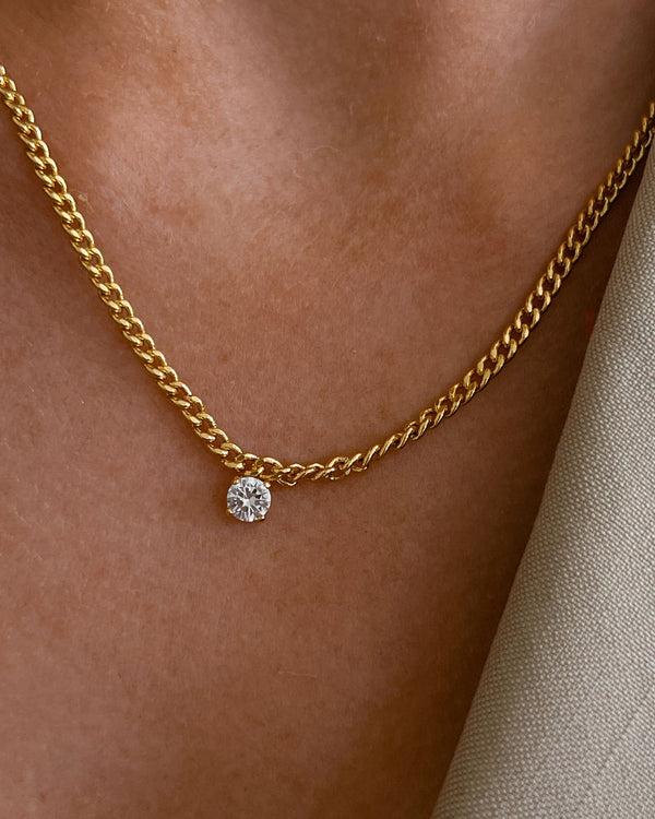 Luv Aj Bardot Stud Charm Necklace- Gold