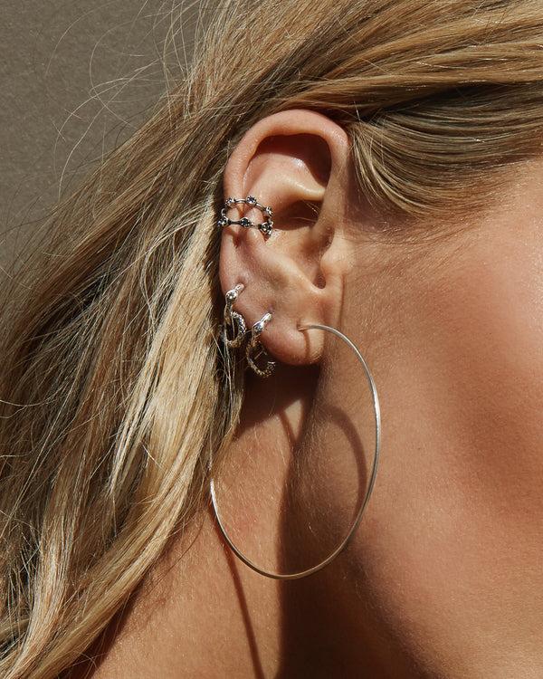 Luv Aj Capri Wire Hoops - Silver